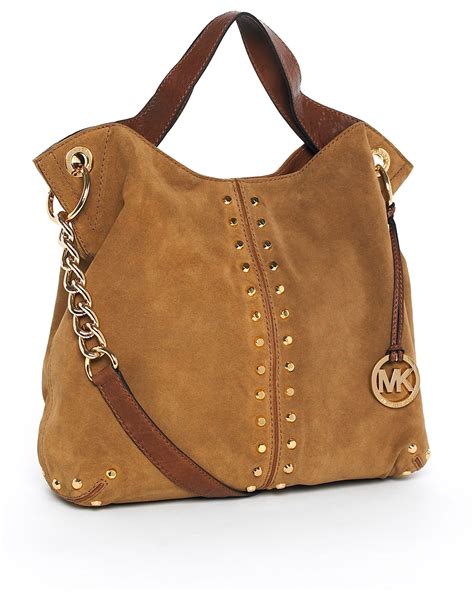 michael kors black and brown purse|michael kors brown suede purse.